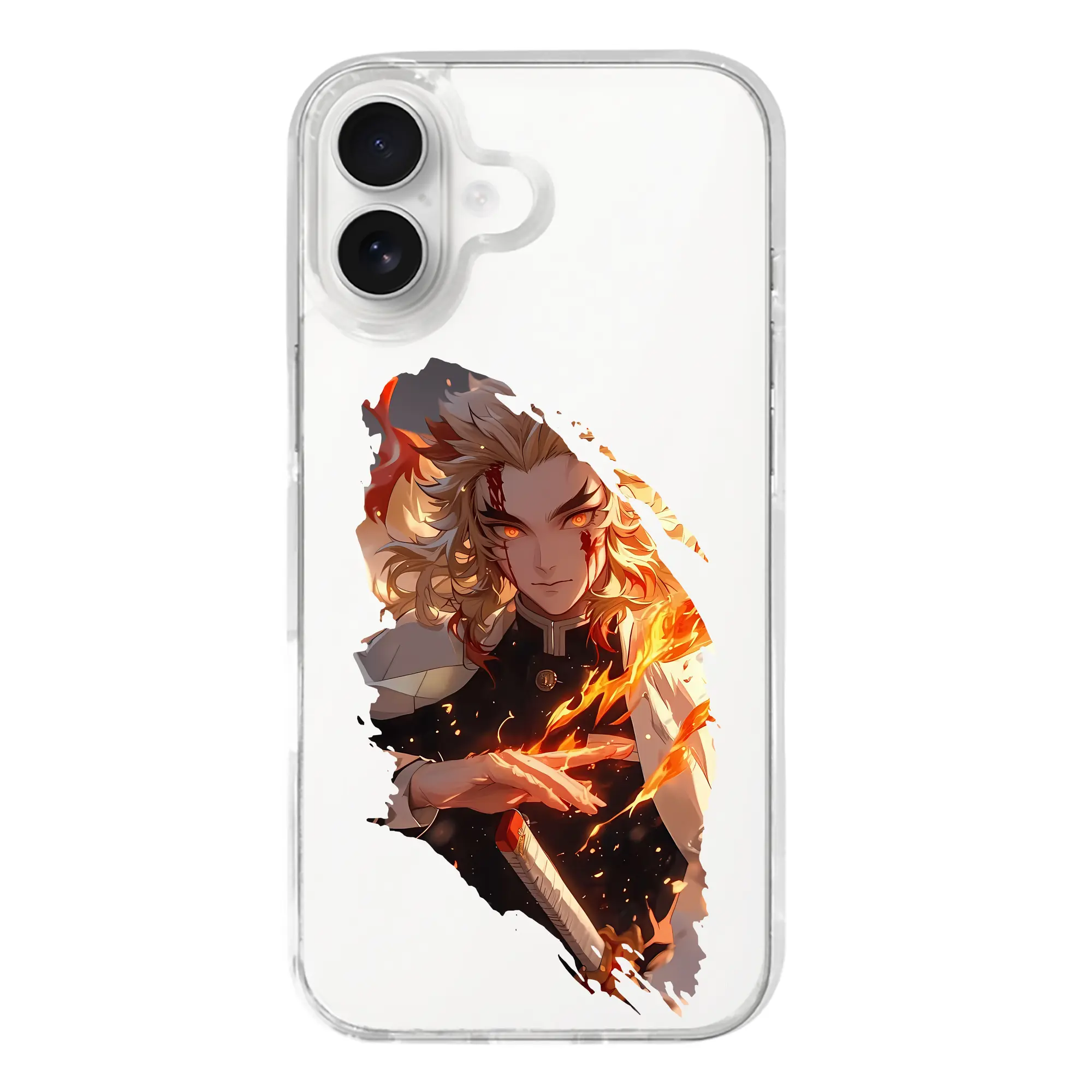 鬼滅の刃 グッズ,煉獄 杏寿郎 - iPhone 17シリーズ 透明スマホケース – 薄型・耐衝撃・精密フィット保護カバー